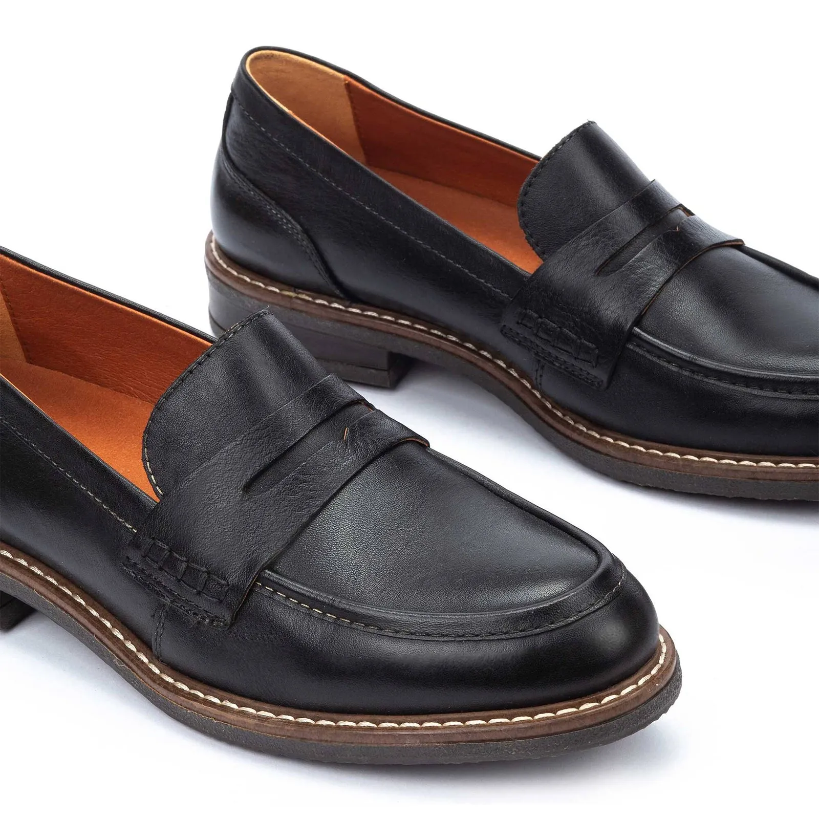 Pikolinos Aldaya W8J-3541 Slip On Loafer (Women) - Black Leather