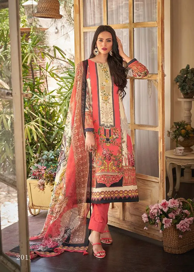 PRM Unstitched Jam Silk Suits With Fancy Embroidery