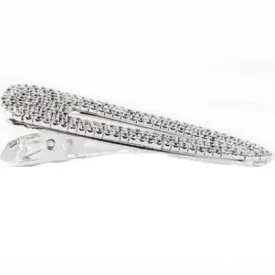 Silver Large Rhinestone Clip