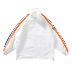 Slim-Fit Casual Zip-Up Track Jacket