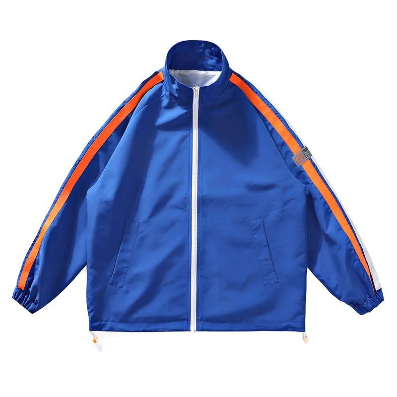 Slim-Fit Casual Zip-Up Track Jacket