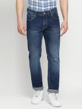 Spykar Men Dk.Blue Cotton Regular Fit Narrow Length Jeans (Rover)