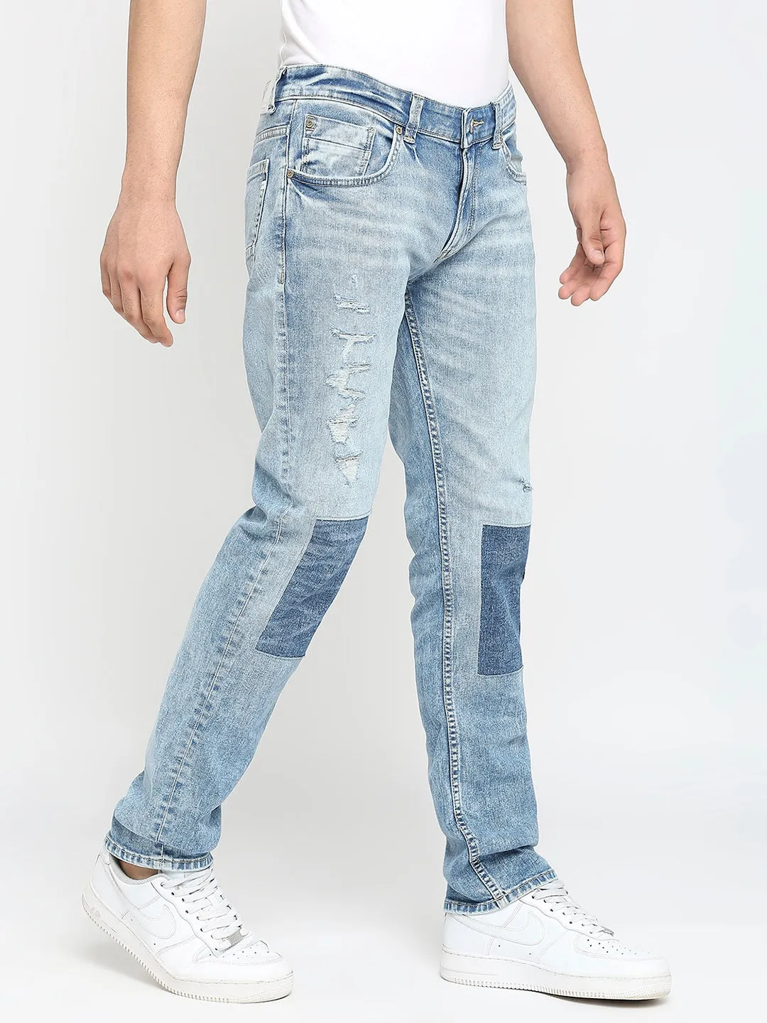 Spykar Men Mildly Distressed Heavy Fade Cotton Jeans