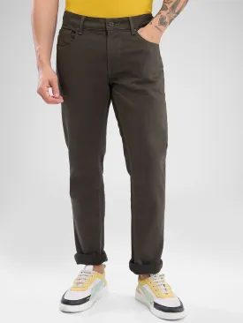 Spykar Olive Regular Jeans For Men