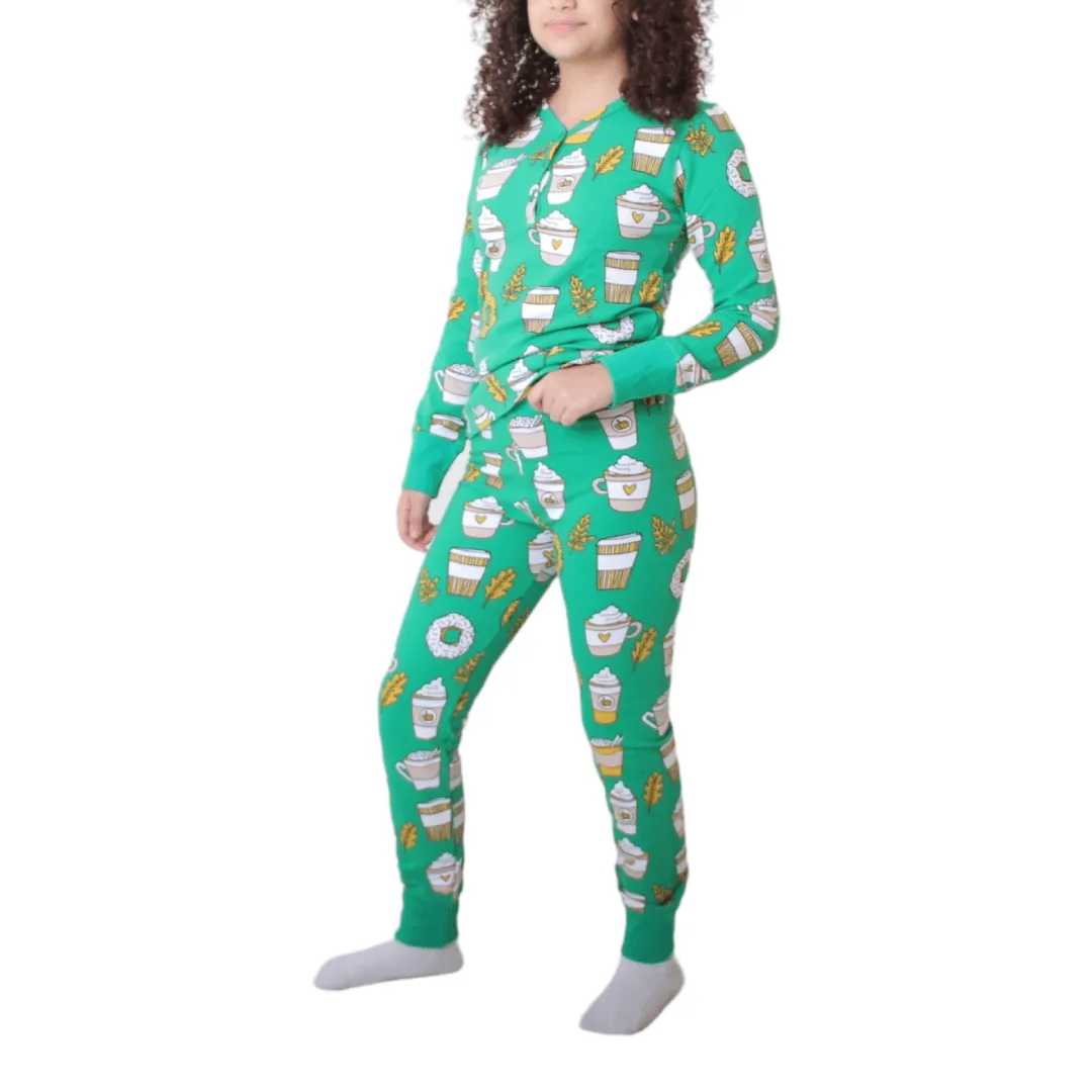 Top Secret Teens Pajama - Coffee (Green)