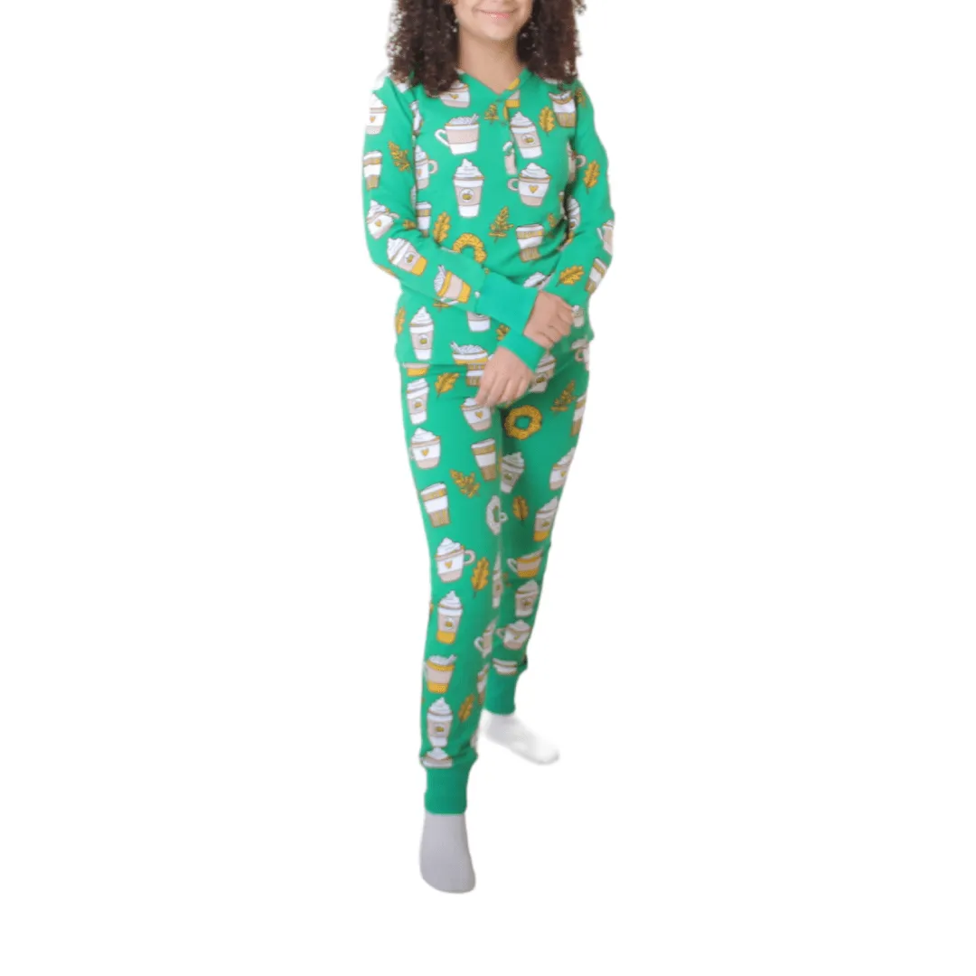 Top Secret Teens Pajama - Coffee (Green)