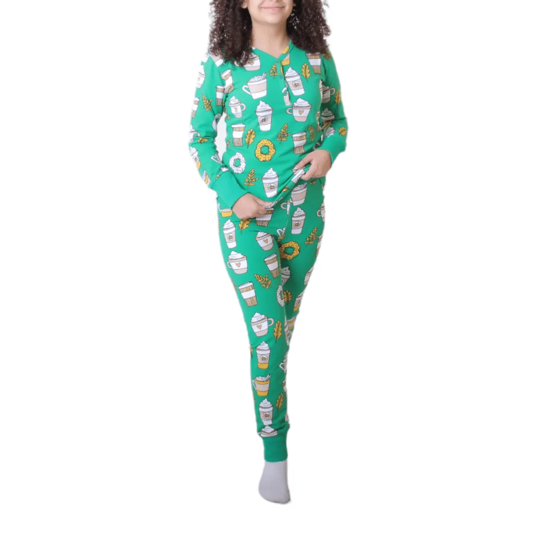 Top Secret Teens Pajama - Coffee (Green)