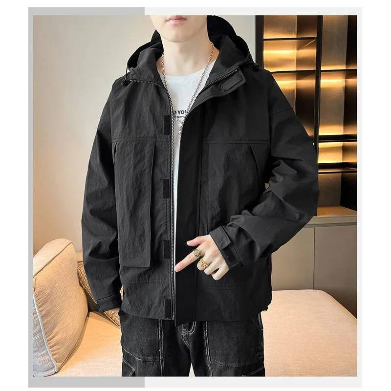 Trendy Solid Hooded Jacket