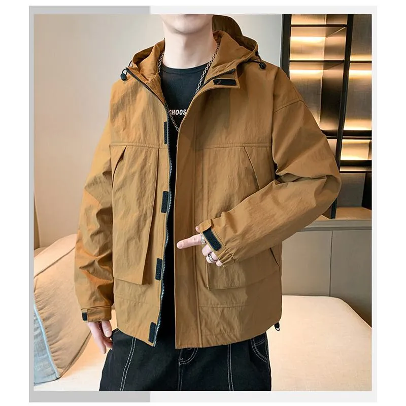 Trendy Solid Hooded Jacket