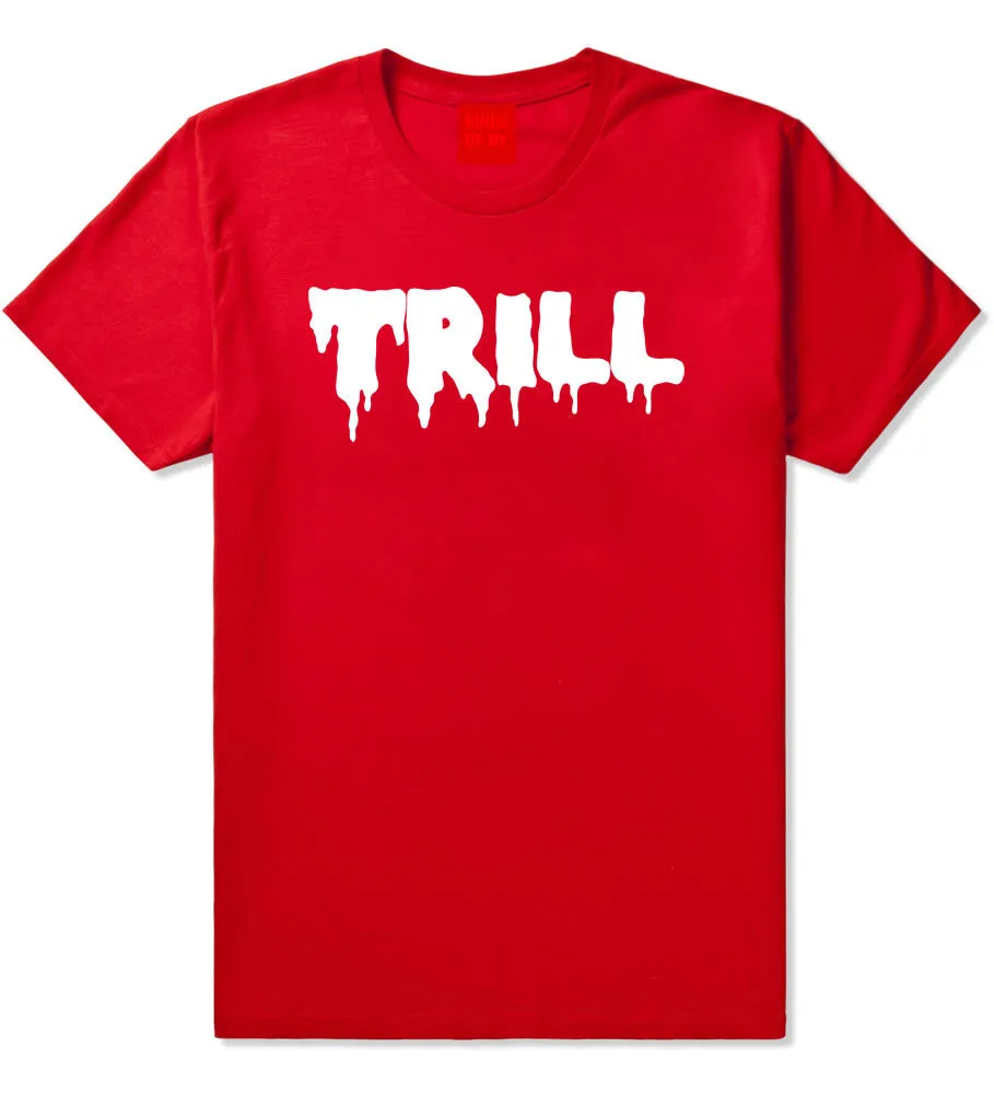 Trill Blood Drip Font Boys Kids T-Shirt