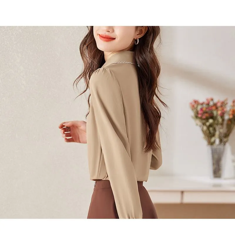 Two-Piece Set Chic Simplicity A-Line Long Sleeve Shirt