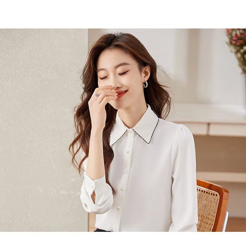 Two-Piece Set Chic Simplicity A-Line Long Sleeve Shirt