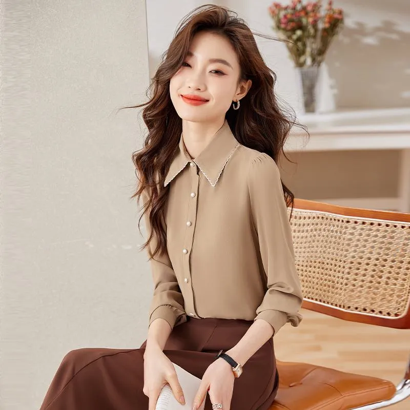 Two-Piece Set Chic Simplicity A-Line Long Sleeve Shirt