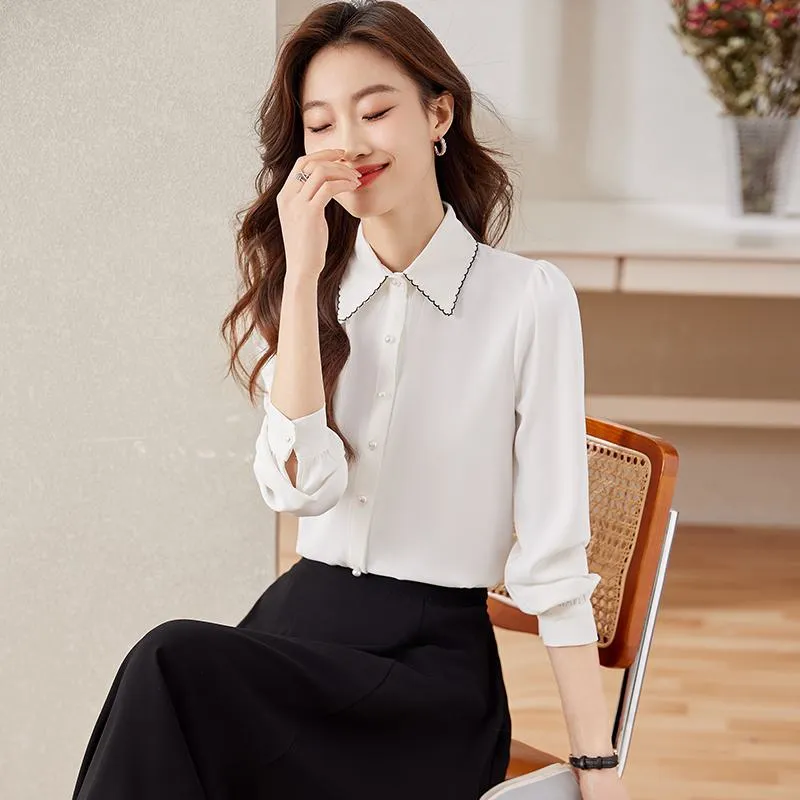 Two-Piece Set Chic Simplicity A-Line Long Sleeve Shirt