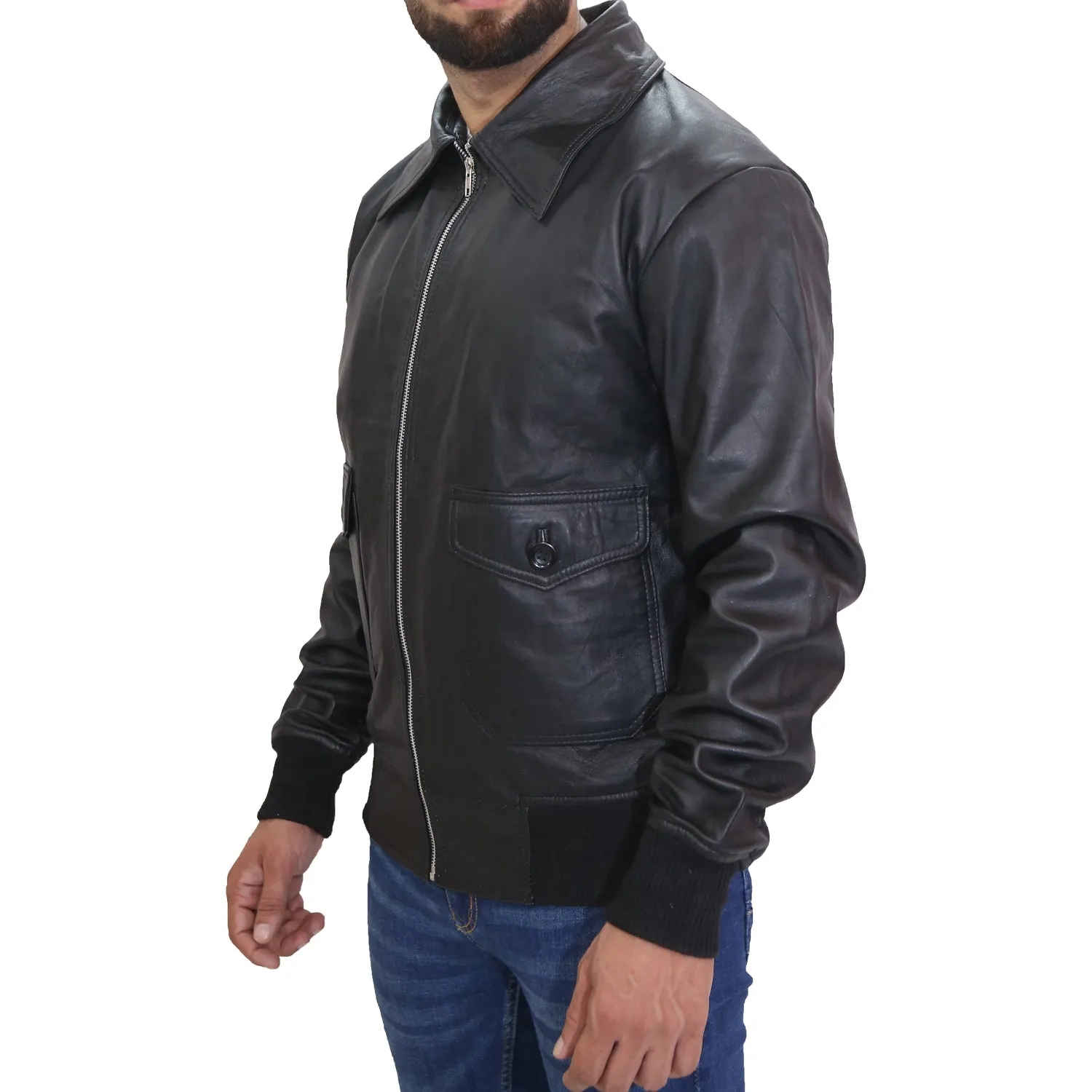 US A2 Air Force Flight Aviator Bomber Jacket