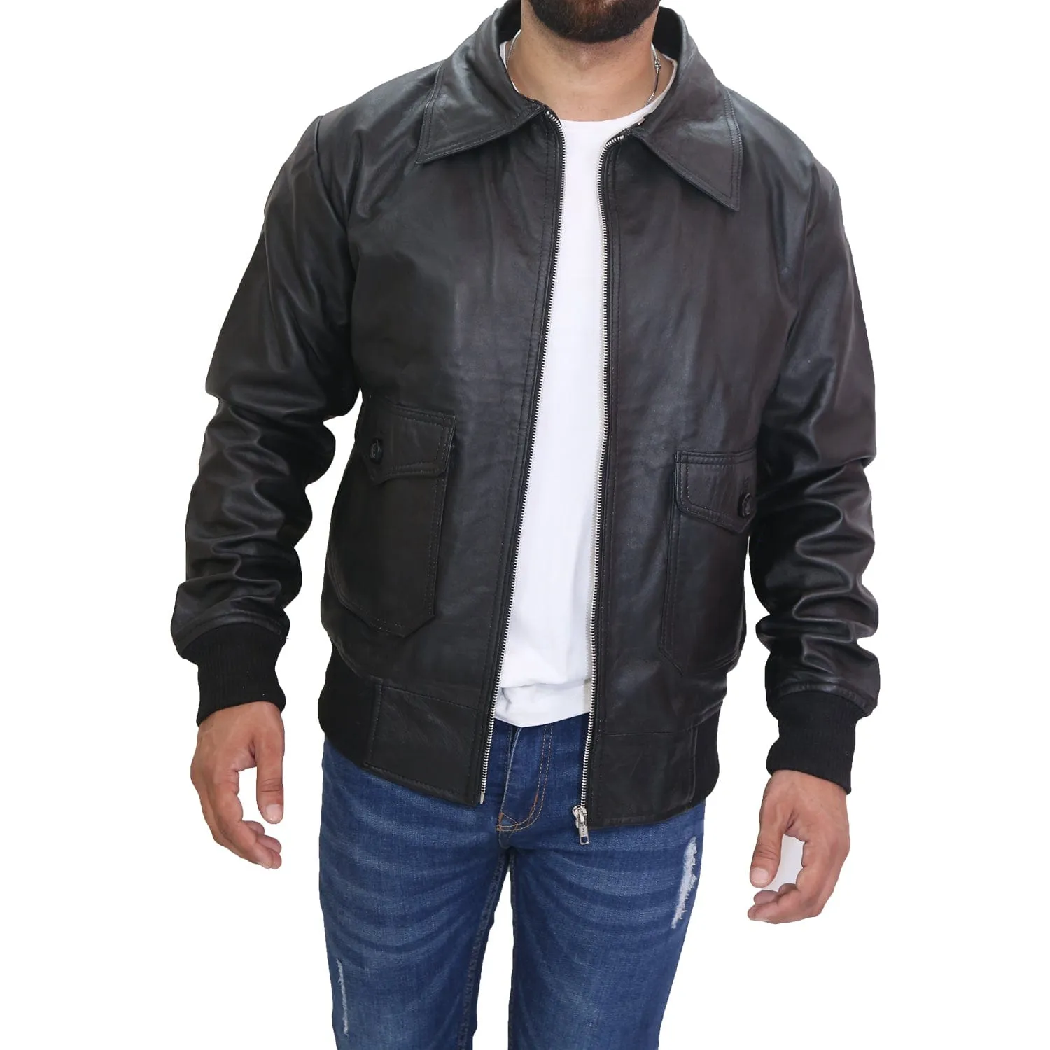 US A2 Air Force Flight Aviator Bomber Jacket