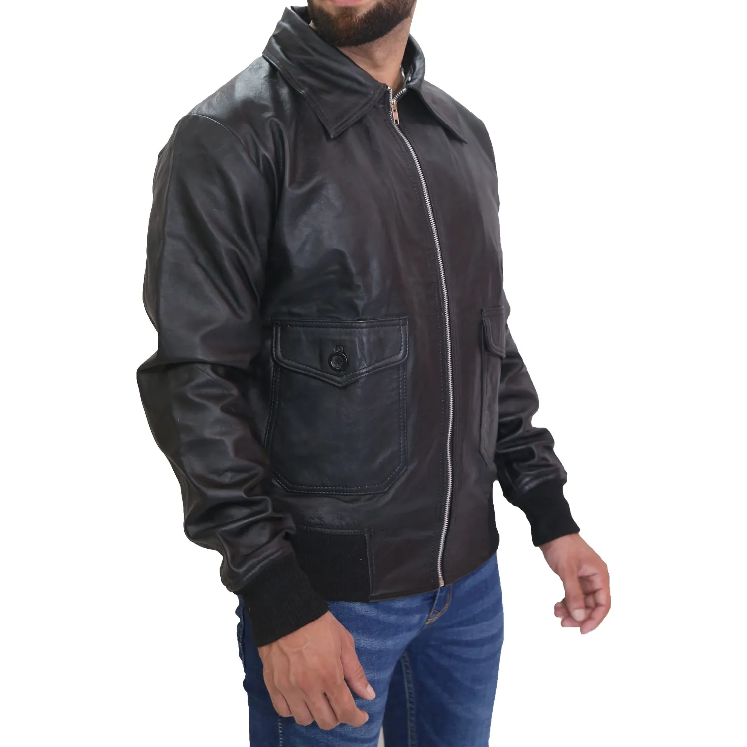 US A2 Air Force Flight Aviator Bomber Jacket