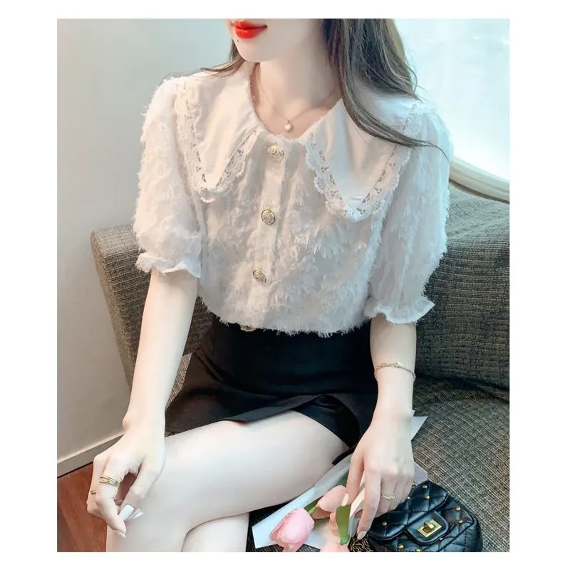 V-Neck Chiffon Blouse