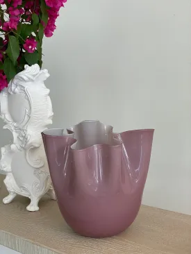 Venini  Fazzoletto Vase Medium Pink / Purple