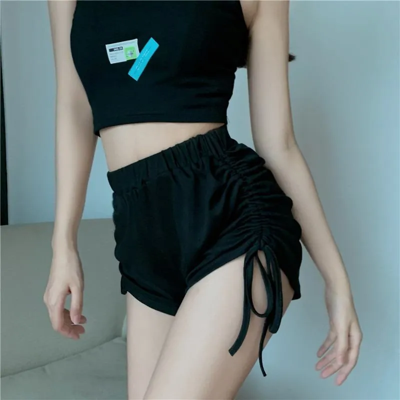 Versatile Sports Drawstring High-Waisted Shorts