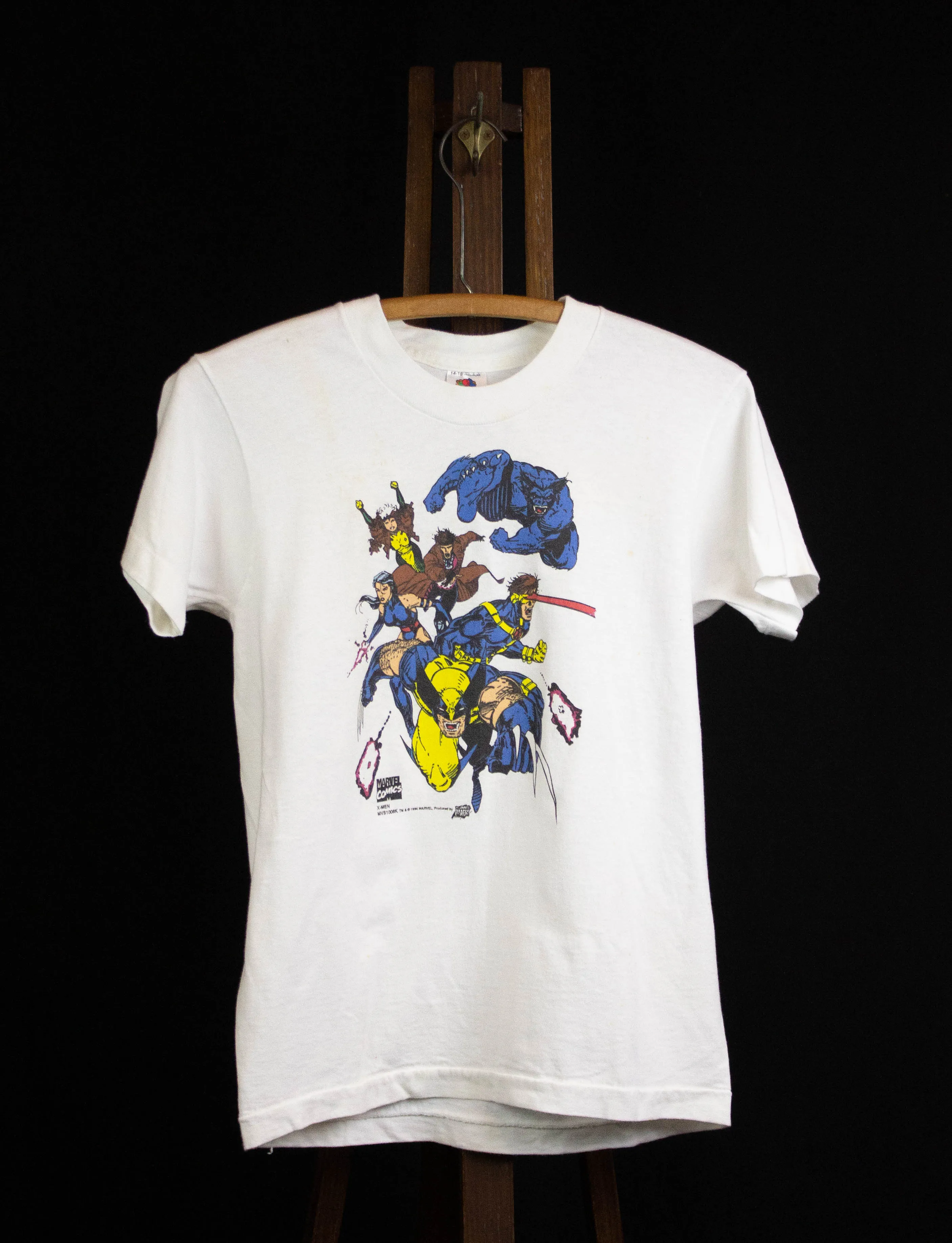 Vintage 1994 X-Men Animated Series Graphic T Shirt White Small