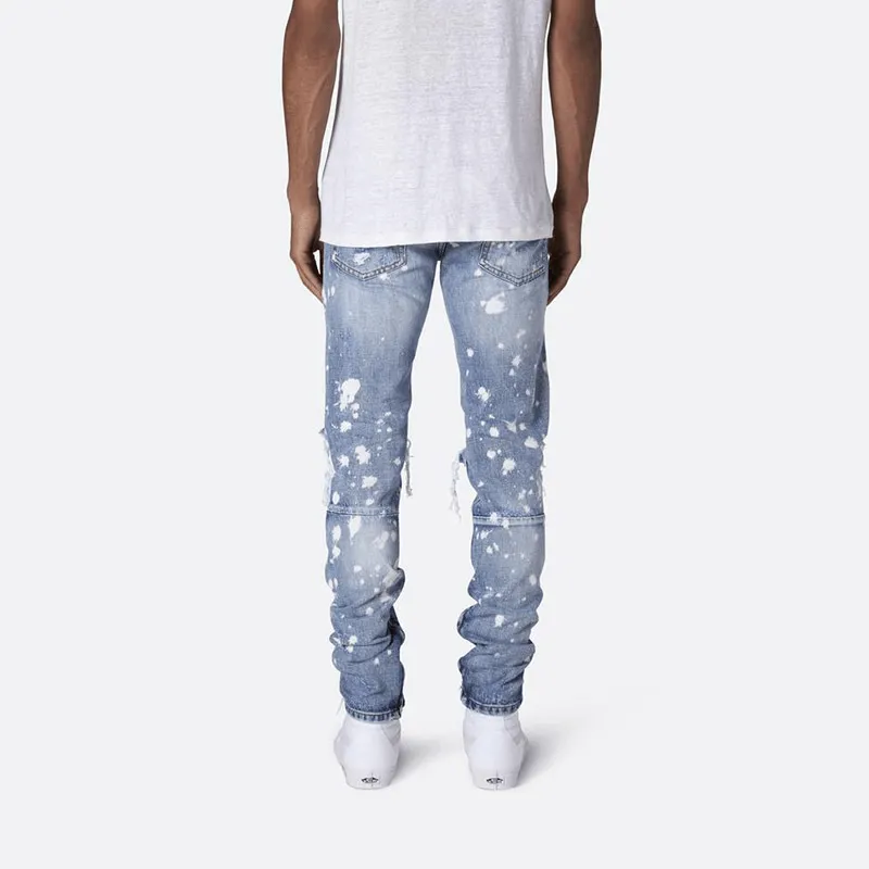 Vintage Ripped Painted Slim Fit Jeans