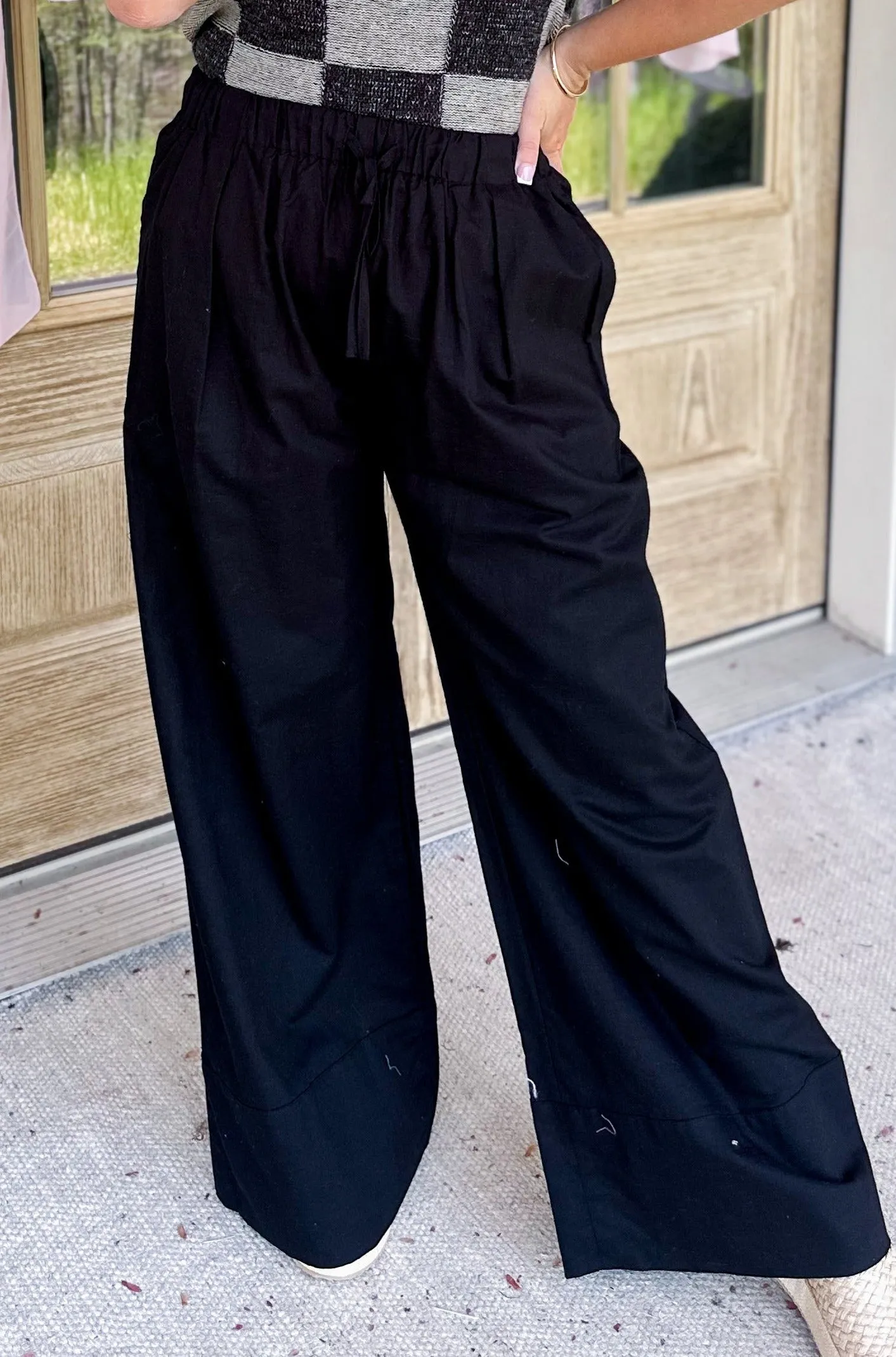 Winifred High Waisted Wide Leg Drawstring Waist Pants *FINAL SALE*