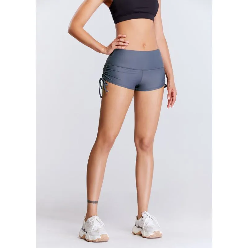 Yoga High-Waisted Tie Tight-Fitting Elasticity Fitness Capable Sports Shorts